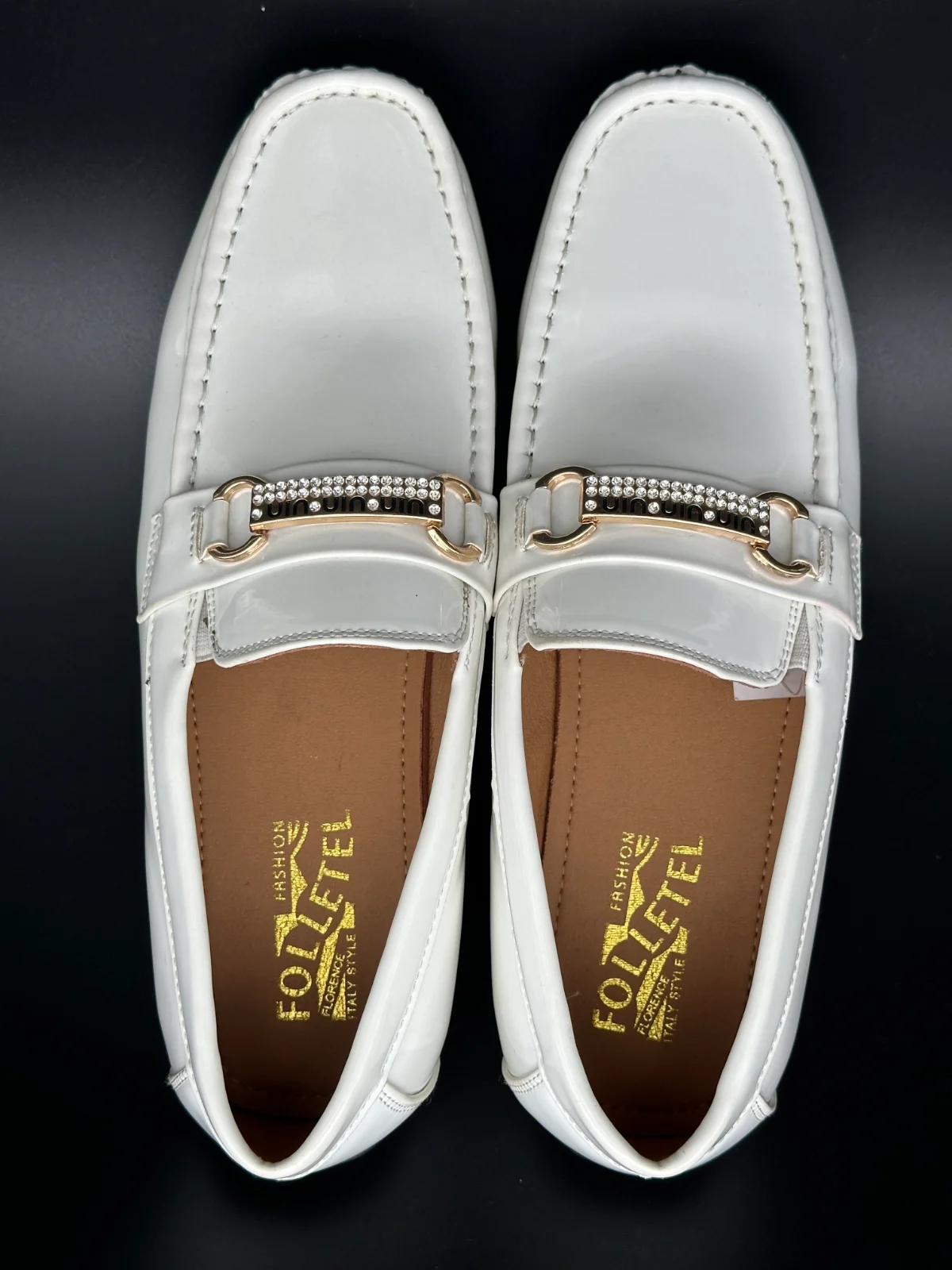 White leather shoe