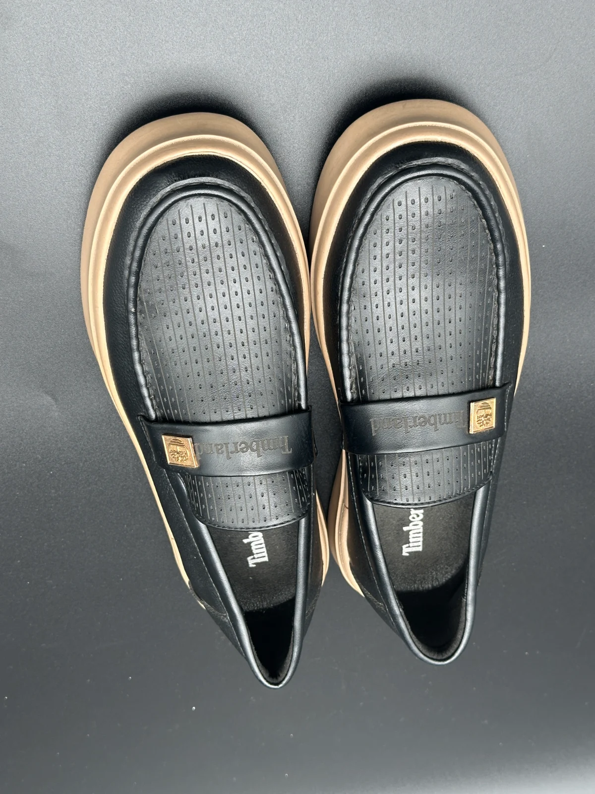 Black leather shoe